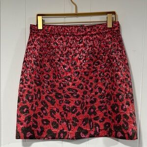 Giambatista Valli mini skirt Leopard Print Skirt sz 0